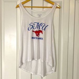 SMU Mustang White Tank Top Size M